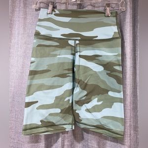 Aerie Green Camo Biker Shorts